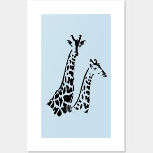 Giraffe Pair | African Wildlife Posters and Art